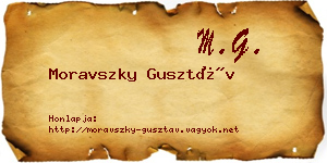 Moravszky Gusztáv névjegykártya